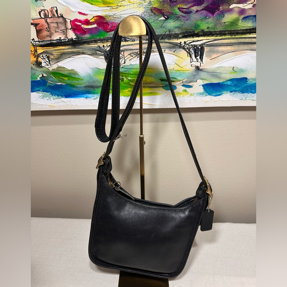 Coach Janice 90’s Vintage Black Leather Crossbody Bag Legacy 9950